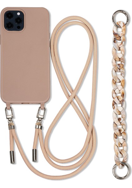 iPhone 15 Pro Max Için Tpu Kılıf Çizilmez Yumuşak Telefon Kılıfı - Askılı-Sütlü Çay (Yurt Dışından)