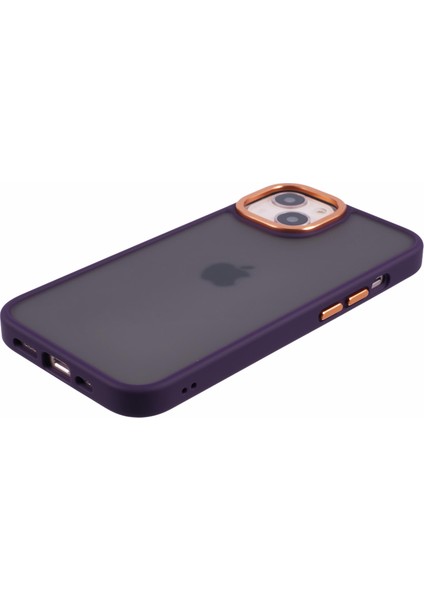 iPhone 14 Plus Telefon Kılıfı Için Darbeye Dayanıklı Pc+Tpu Metal Kamera Halkası Kabuk-Mor (Yurt Dışından) indirimleri