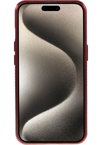iPhone 15 Plus Için Gradyan Kılıf Kickstand Parlak Yapay Elmas Dekor Tpu Telefon Kapağı-Kırmızı (Yurt Dışından)