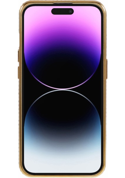iPhone 14 Pro Max Için Rhinestones Dekor Yüzük Kickstand Tpu Telefon Kapağı-Altın (Yurt Dışından) indirimleri