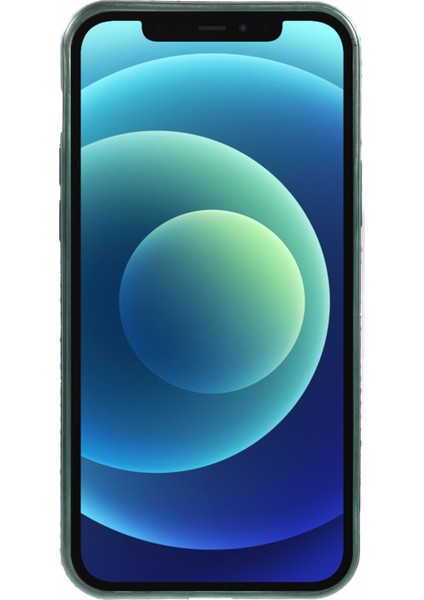 iPhone 12 Için Kılıf Çizilmeye Dayanıklı Tpu Yapay Elmas Dekor Degrade Telefon Kabuğu-Gece Yarısı Yeşili (Yurt Dışından)