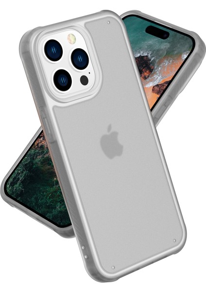 iPhone 15 Pro Mat Kılıf Tpu+Pc Darbeye Dayanıklı Telefon Kapağı-Şeffaf (Yurt Dışından)