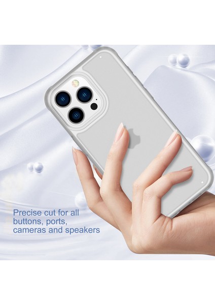 iPhone 15 Pro Mat Kılıf Tpu+Pc Darbeye Dayanıklı Telefon Kapağı-Şeffaf (Yurt Dışından) fırsatları