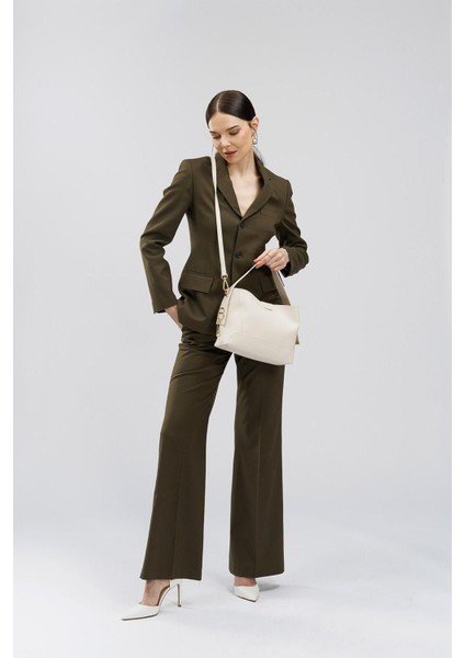 Tekno Trust İmitasyon Deri Iç Cüzdanlı Kadın El ve Omuz Çantası Dokuma Suni Deri Bej Tüm Yaş Grupları 100% Suni fiyatları