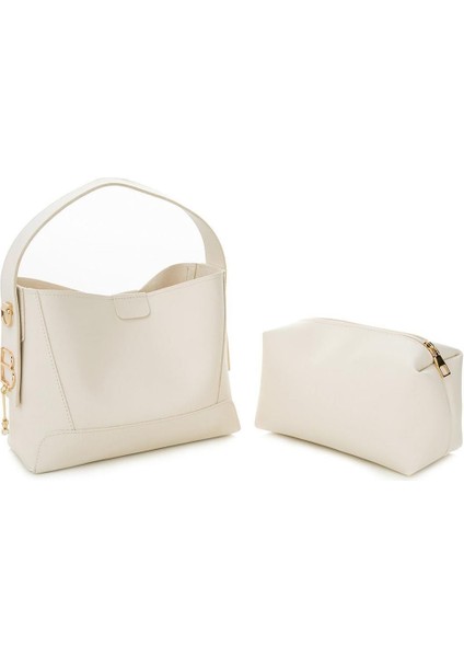 Tekno Trust İmitasyon Deri Iç Cüzdanlı Kadın El ve Omuz Çantası Dokuma Suni Deri Bej Tüm Yaş Grupları 100% Suni fırsatları