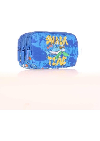 Kids 3 Bölmeli Kalem Çantası Fast Snack Time Mavi L8172 fiyatları