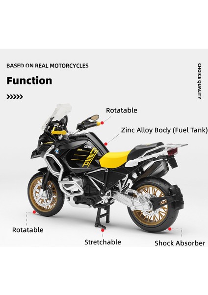 1/12 Bmw R1250 Gs Oyuncak Motosiklet Döküm Metal Modeli (Yurt Dışından) modelleri