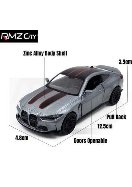 1/36 Bmw M4 Csl G82 Sedan Oyuncak Araba Minyatür Model Rmz Şehir Serbest Tekerlek (Yurt Dışından)