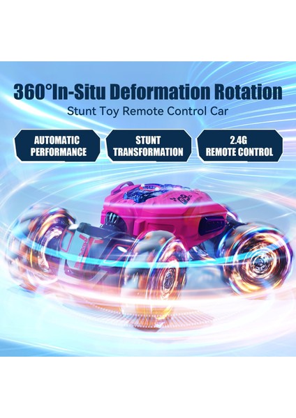 Rc Dublör Araba, 2.4ghz 4WD Uzaktan Kumandalı Hareket Algılama Oyuncak Arabalar, Çift Taraflı Sürüş, 360 ° Dönme, Arazi Aracı, Işıklar ve Müzikli El Kontrollü Rc Araba, Erkekler ve (Yurt Dışından) fiyatları