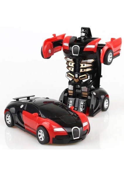 Çocuk Dönüşüm Araba Oyuncak Araba Çarpışma Atalet Tek Tıklamayla Dönüşüm Robot Araba Oyuncak (Yurt Dışından)
