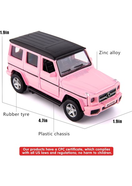 Tgrcm-Cz 1/36 Ölçekli G63 Döküm Araba Modeli, Çocuklar Için Çinko Alaşımlı Oyuncak Araba, Bebekler Çocuklar Için Geri Çekin Araçlar Oyuncak Araba Çocuk Erkek Kız Hediye (Pembe) (Yurt Dışından) fiyatları
