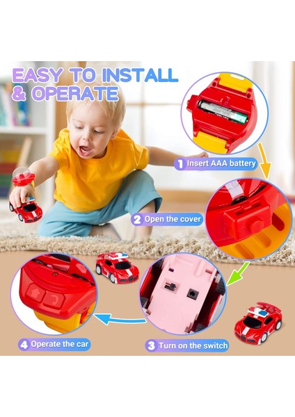 2023 Yeni Mini Uzaktan Kumandalı Araba Izle Oyuncaklar, 2.4 Ghz Karikatür Rc Saat Yarış Arabası, USB Şarjlı Uzaktan Kumanda Araba, Tiktok Izle Araba Erkek Kız Doğum Günü Hediyesi I (Yurt Dışından) modelleri