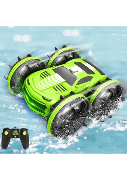 Uzaktan Kumandalı Tekne - Çocuklar Için Rc Araba Oyuncakları 2,4 Ghz Amfibi Su Geçirmez Gösteri Arabaları 4WD Canavar Kamyon Aracı 360° Her Arazide Su Plaj Havuz Oyuncak Erkek Kız (Yurt Dışından)