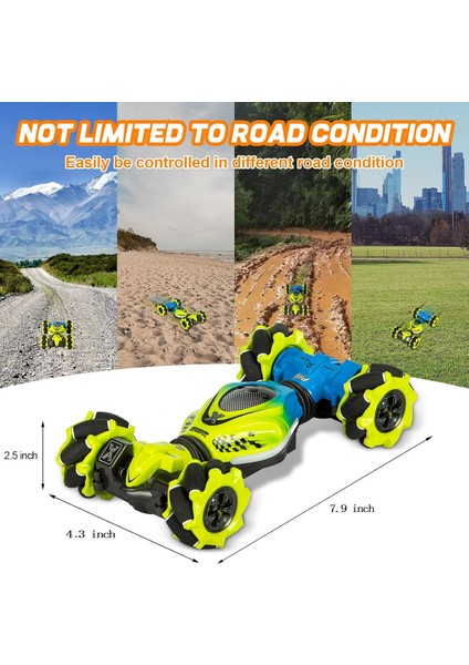 Uzaktan Kumandalı Araba Hareket Algılama El Kontrollü Gösteri Arabası, 4WD Drift Twist Off-Road Paletli Araç, Hafif Müzikli Kamyon Çocuk Oyuncak Hediyesi Erkekler ve Kızlar Için Uy (Yurt Dışından) fiyatları