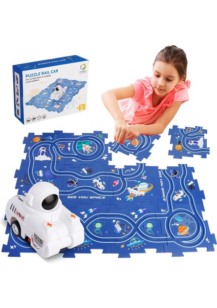 Boutiques Bulmaca Racer Çocuklar Araba Parça Oyun Seti Yürümeye Başlayan Bulmaca Dıy Montaj Elektrikli Araba, Montessori Eğitici Oyuncaklar Noel Çorap Stuffers Hediye (Yurt Dışından)