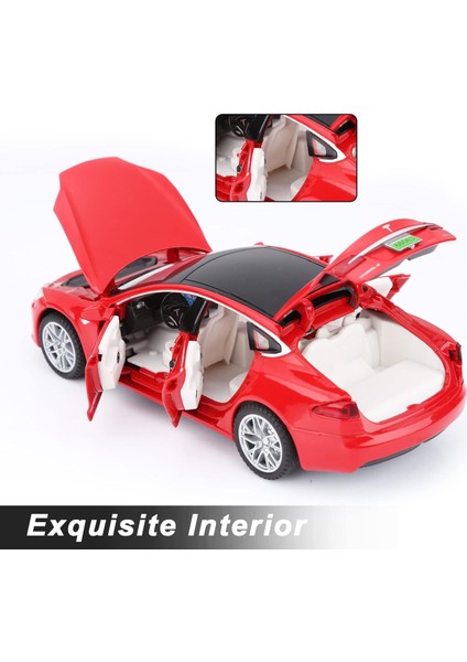 Boutiques Oyuncak Arabalar Model S Kapısı Açık Işık ve Ses ile Döküm Metal Model Arabalar Erkek ve Kız Çocuklar Için Geri Çekin Araba Oyuncakları 3-12 Yaş (Kırmızı) (Yurt Dışından) fiyatları