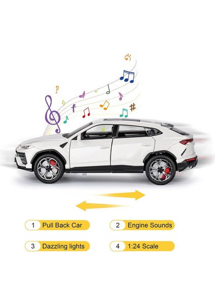 Erkek Çocuklar Için Oyuncak Arabalar Lambo Urus Araba Oyuncakları 3 4 5 6 7 8 Yaşındaki Erkek Çocuklar Için Metal Arabalar Işıklı ve Sesli Doğum Günü Hediyeleri ile Pres Döküm Mod (Yurt Dışından) fırsatları
