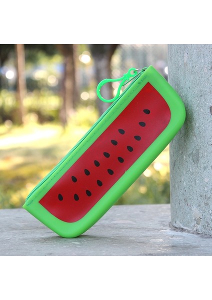 Basit Ilkokul Kırtasiye Çantası Silikon Sevimli Kalem Tutucu Ilkokul ve Ortaokul Öğrencisi Kırtasiye Saklama Çantası (Yurt Dışından)