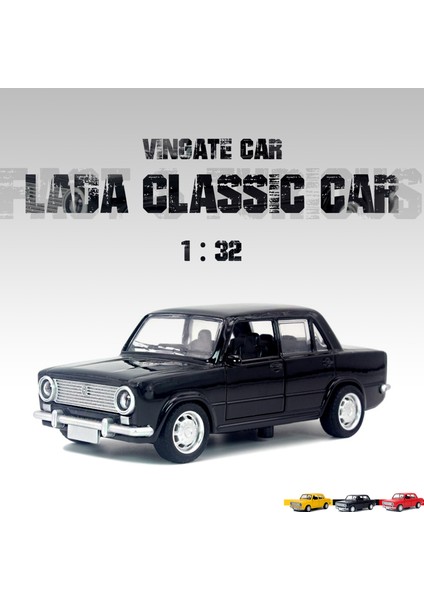 1:36 Alaşım Döküm Lada Eski Model Araba Modeli Klasik Geri Çekin Minyatür Araç Replika Koleksiyonu (Yurt Dışından)