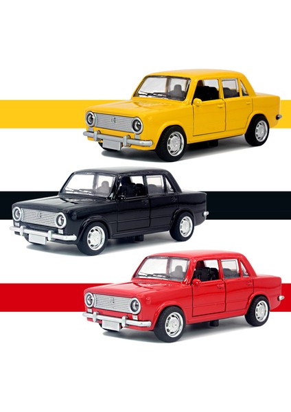 1:36 Alaşım Döküm Lada Eski Model Araba Modeli Klasik Geri Çekin Minyatür Araç Replika Koleksiyonu (Yurt Dışından)