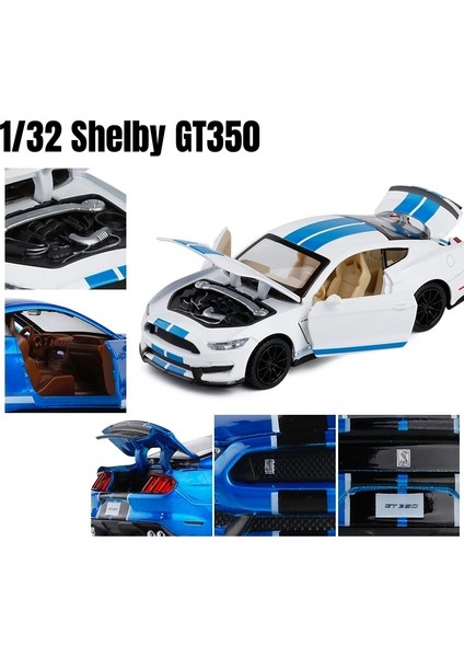 1/32 Ford Shelby GT500 GT350 Çocuk Oyuncak Araba Döküm Metal Minyatür Model (Yurt Dışından) indirimleri