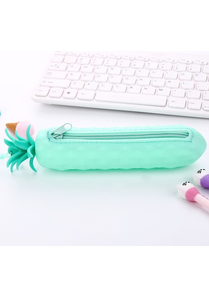 Yaratıcı Okul Malzemeleri Silikon Ananas Kırtasiye Kalem Kutusu (Yurt Dışından)