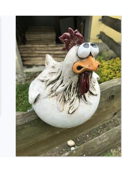 Büyük Tavuk Büyük Gözlü Ifade Tavuk Reçine El Sanatları Süsler Avlu Çiftlik Dekorasyonu (Yurt Dışından) modelleri