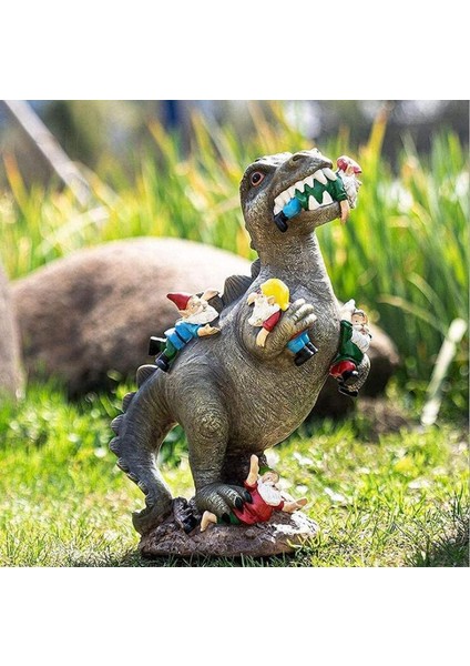 Cüceler Dinozorlara Karşı Reçine Süsler Açık Bahçe Dekorasyon El Sanatları (Yurt Dışından) fiyatları