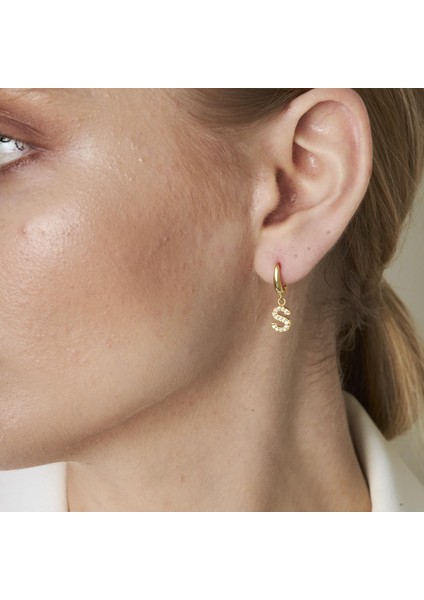 Parıldayan Taşlı Harf Küpeler indirimleri