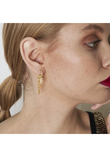 Zirkon Harf Isim Küpeleri modelleri