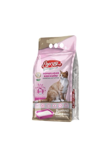 Bentonit Kedi Kumu Pudra Kokulu 5 Lt