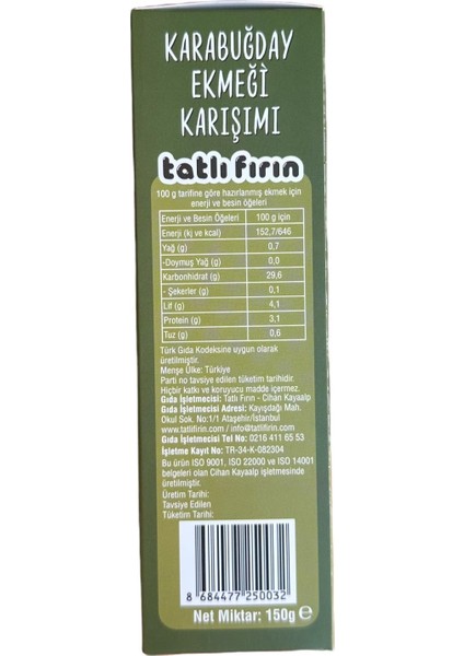 Glutensiz Karabuğday Ekmeği Karışımı