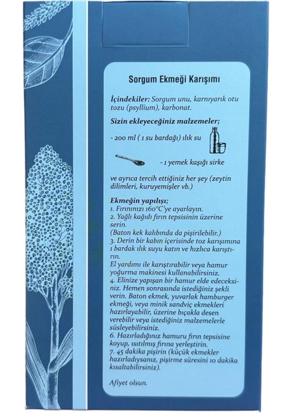 Glutensiz Sorgum Ekmeği Karışımı