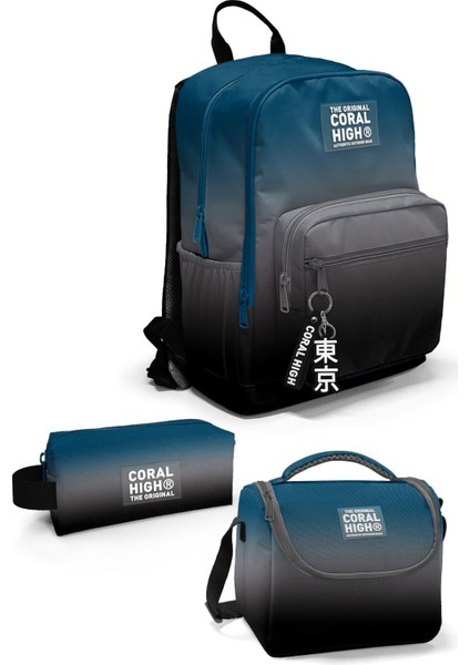 Nefti Gri Renk Geçişli 3’lü Okul Çanta Seti SET0123642