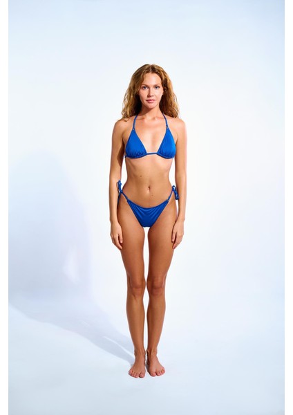 Kadın Lacivert Üçgen Kesim Bikini SS12