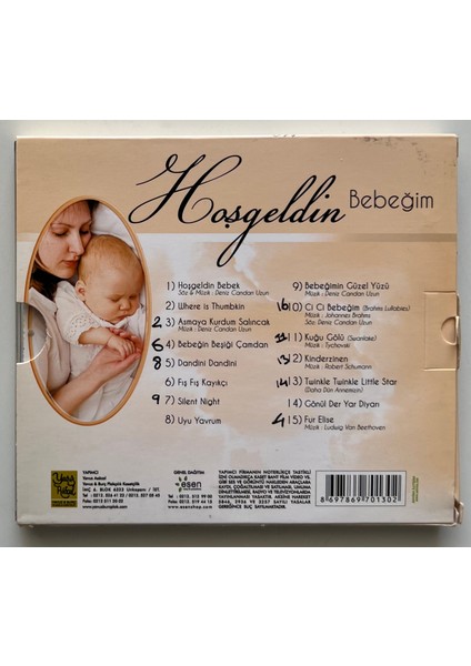 Hoşgeldin Bebeğim Seçkin Dinya ve Türk Ninnileri CD (Orjnal Dönem Baskı Cd)