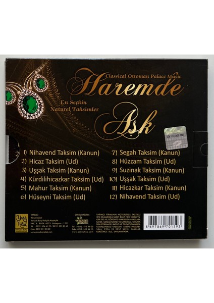 Haremde Aşk CD (Orjnal Dönem Baskı Cd)