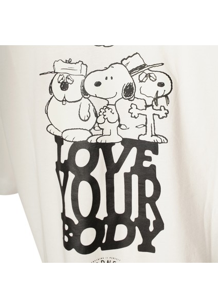 Snoopy Oversıze Kısa Kollu Tişört fırsatları