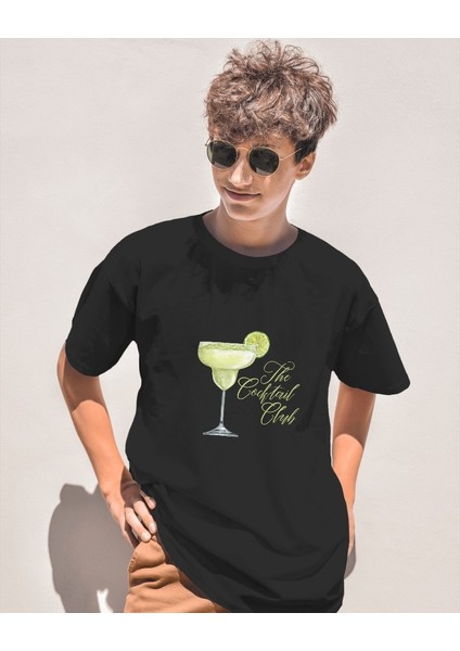 The Coctail Club Tasarım Relaxed Fit Erkek Önü Baskılı Tişört
