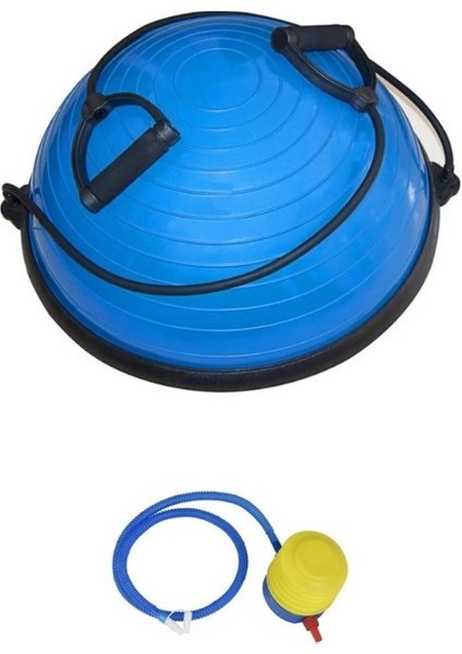Ckspor Yarım Denge Topu Pilates Aleti - Direnç Lastikli Bosuball Bosu Topu Cks-38
