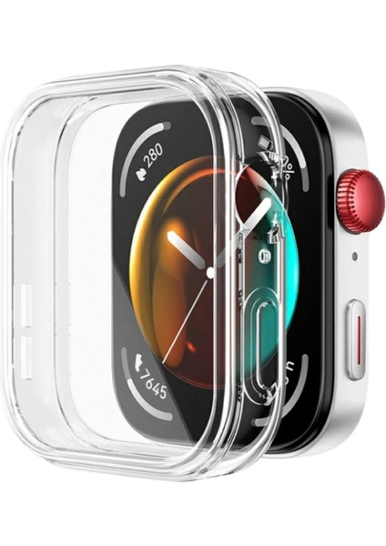 Huawei Watch Fit 3 Uyumlu Silikon Ekran ve Kasa Koruyucu Şeffaf