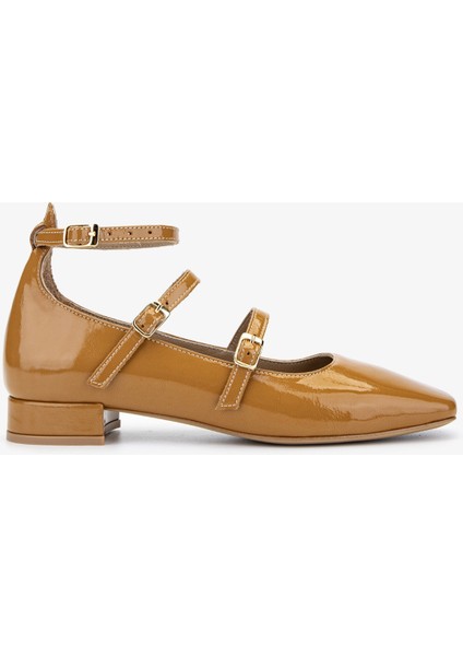 Tarya Kadın Vizon Rugan Deri Topuklu Ayakkabı 1029 1250 Bn Ayk Y24