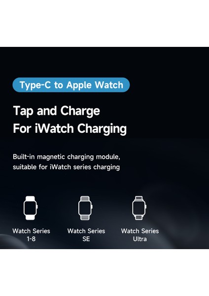 CA-4940 100W 3in1 (Type-C, Lightning ve Apple Watch) Çoklu Şarj Kablosu