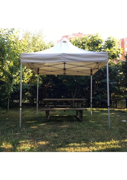 Kamelya Çardak Tente Krem Tavanlı 300×300