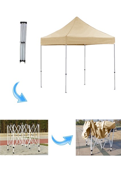 Kamelya Çardak Tente Krem Tavanlı 300×300 fiyatları