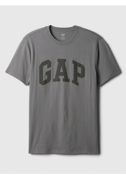 Erkek Koyu Gri Gap Logo T-Shirt