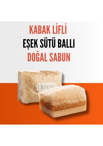 Kabak Lifli Eşek Sütü Ballı Doğal El Yapımı Sabun