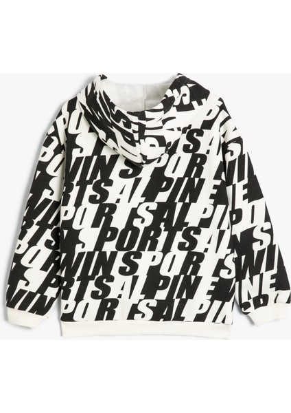 Kapşonlu Sweatshirt Uzun Kollu Desenli fiyatları