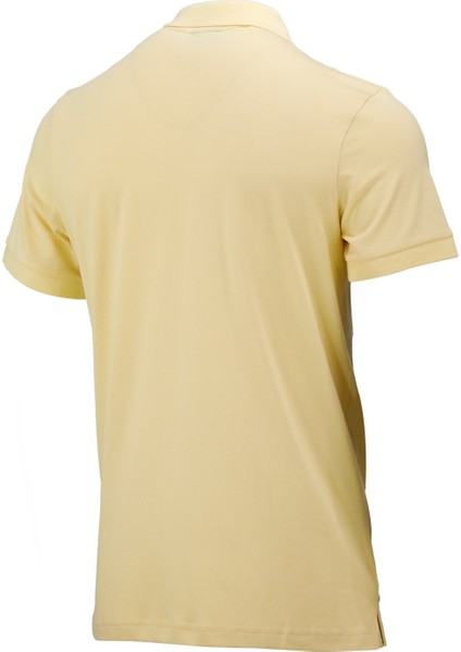 Erkek Polo Yaka Yumuşak Dokulu, Kol Bantlı Sarı T-Shirt