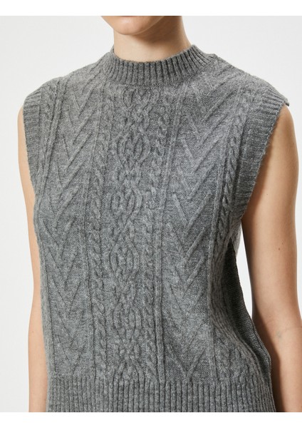 Örgü Süveter Dokulu Bisiklet Yaka Kolsuz indirimleri